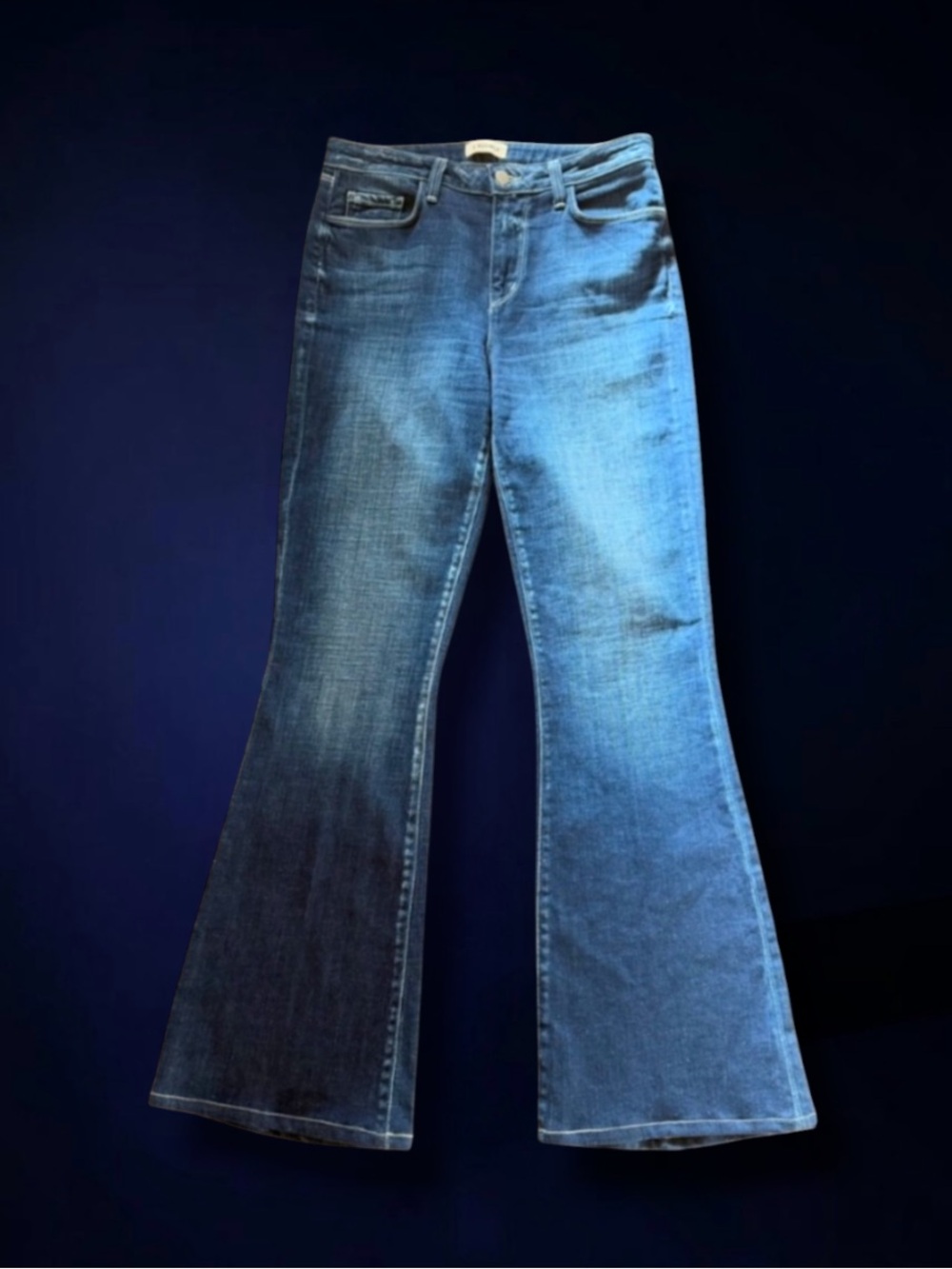 L’ AGENCE Sera High Rise Flare Jeans Beacon Wash Size 28